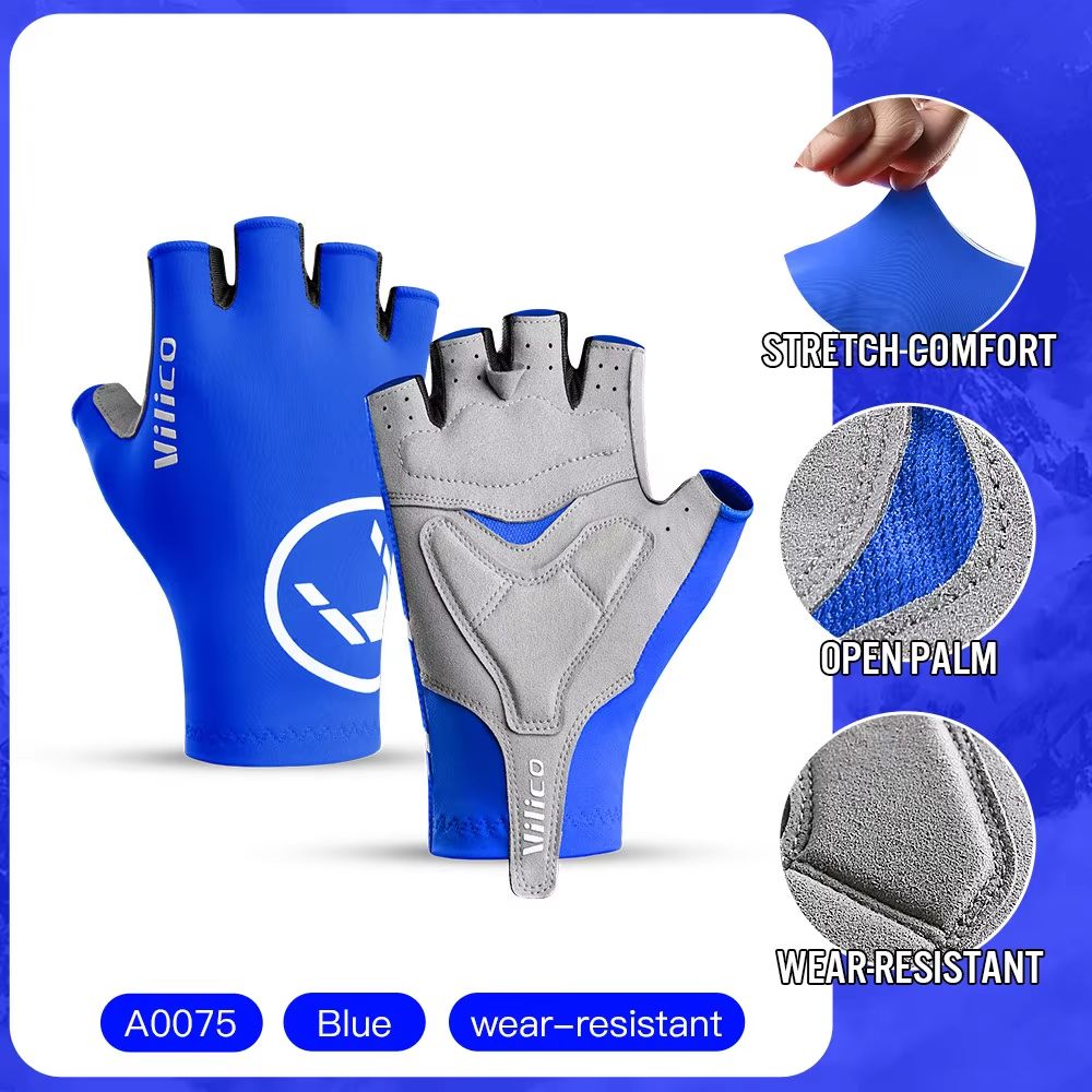 Breaking Wind Half Finger Cycling Gloves Anti-slip Road Bike and MTB Mittens