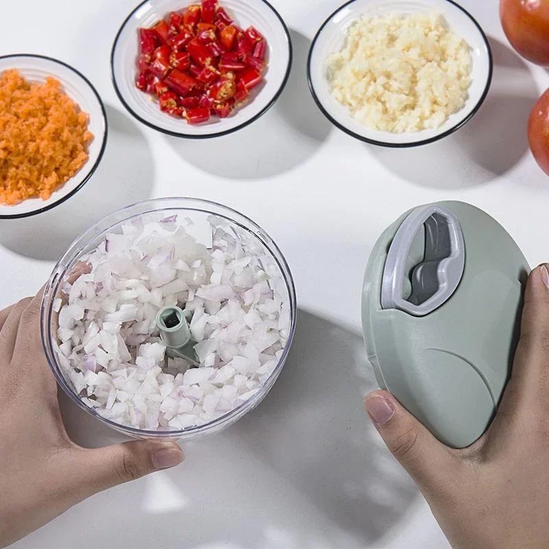 SmartSpin Manual Food Chopper & Garlic Crusher (500/900ML Capacity)