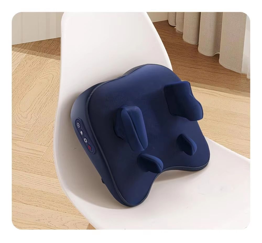Wireless Electric Trapezius Massage Pillow – Shiatsu Neck, Shoulder, and Waist Massager with Heat