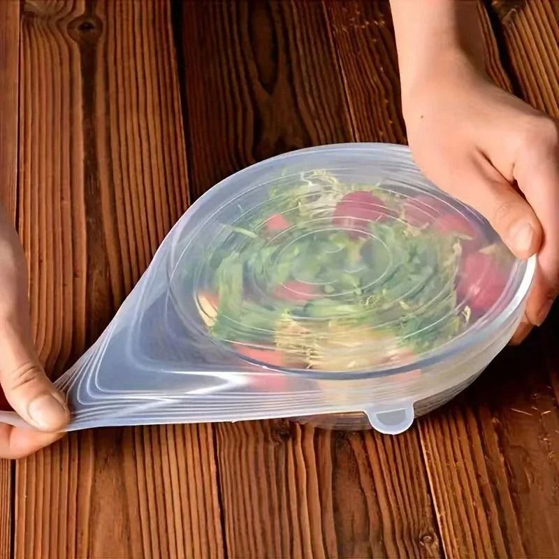 Reusable Silicone Stretch Lids – 6 Piece Airtight Bowl Covers Set