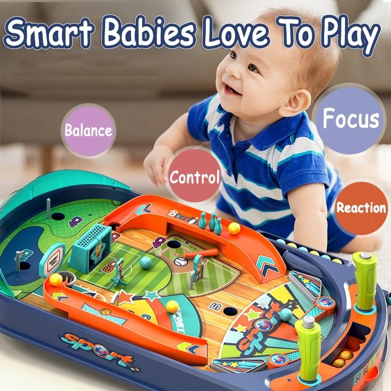 FunFlip Children Pinball Machine Toy Marble Battle Table Game