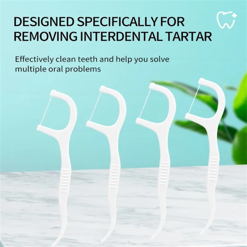 Portable Disposable Dental Floss Picks  Compact Oral Care Sticks for Easy Teeth Cleaning