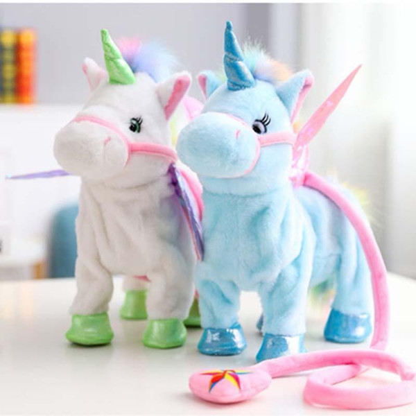 Magic Walking & Singing Unicorn Toy - Interactive Plush Gift for Kids
