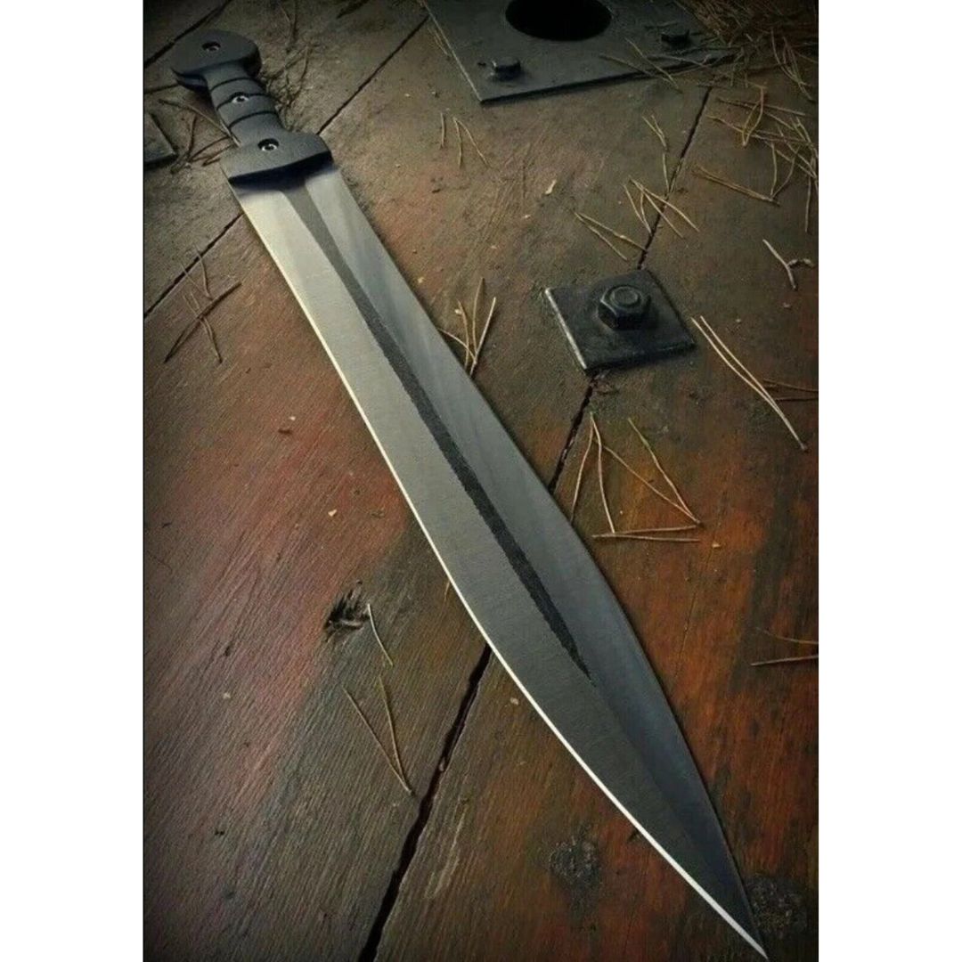 Fully Forged Custom Handmade Sword Carbon Steel Oil Tampered Sword Double Edge