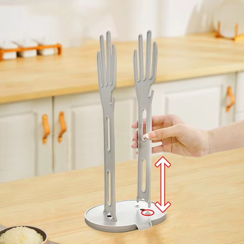 Kitchen Glove & Towel Holder Stand – Rubber Glove Dryer & Countertop Accessory
