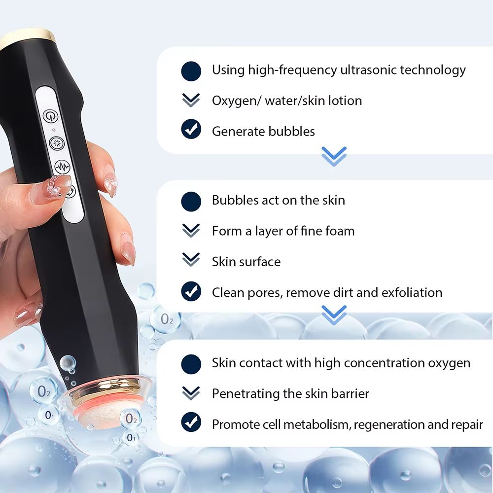 Oxygen Bubble Pen – 7-Color Facial CO2 Bubble Machine for Skin Rejuvenation
