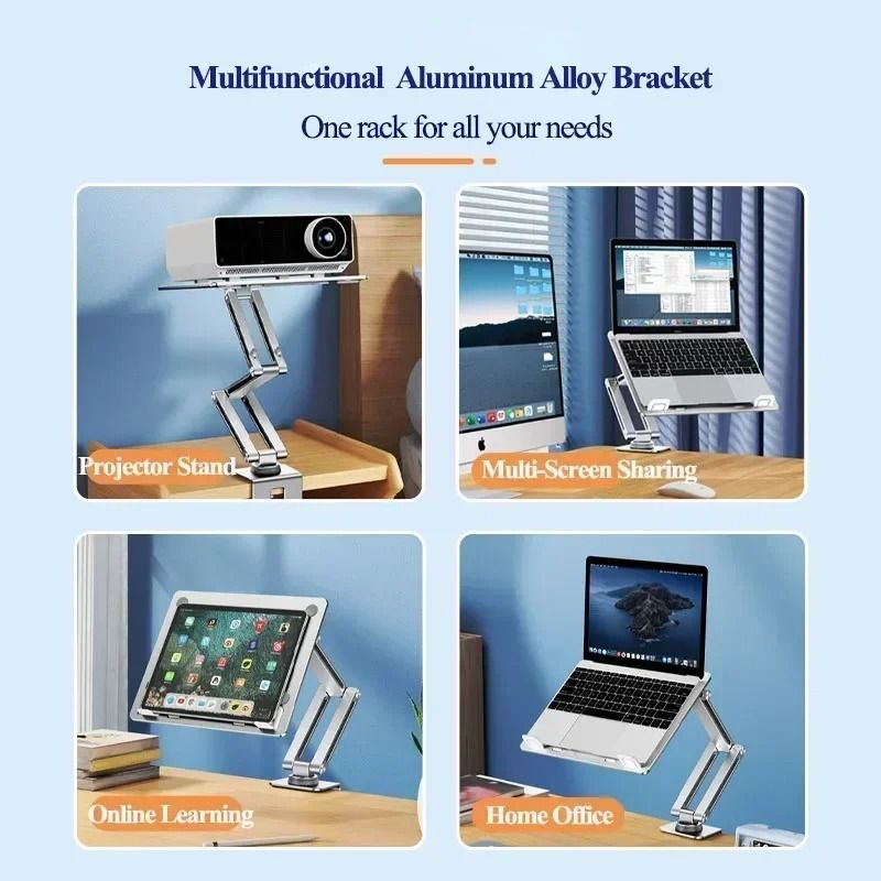 Eary Adjustable Laptop Arm Mount with 360 Rotating Desk Stand