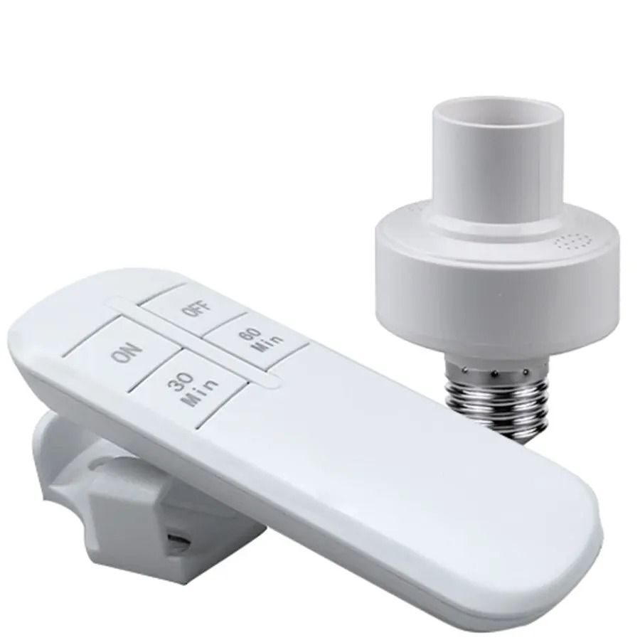 Smart E27 remote light socket Timer Switch Lamp Holder with Wireless On Off Control 15m Range