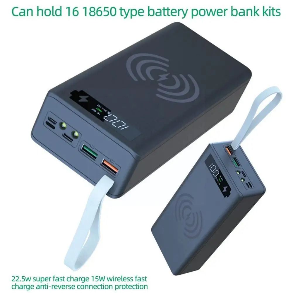 16-Slot 18650 Battery Holder Power Bank Case