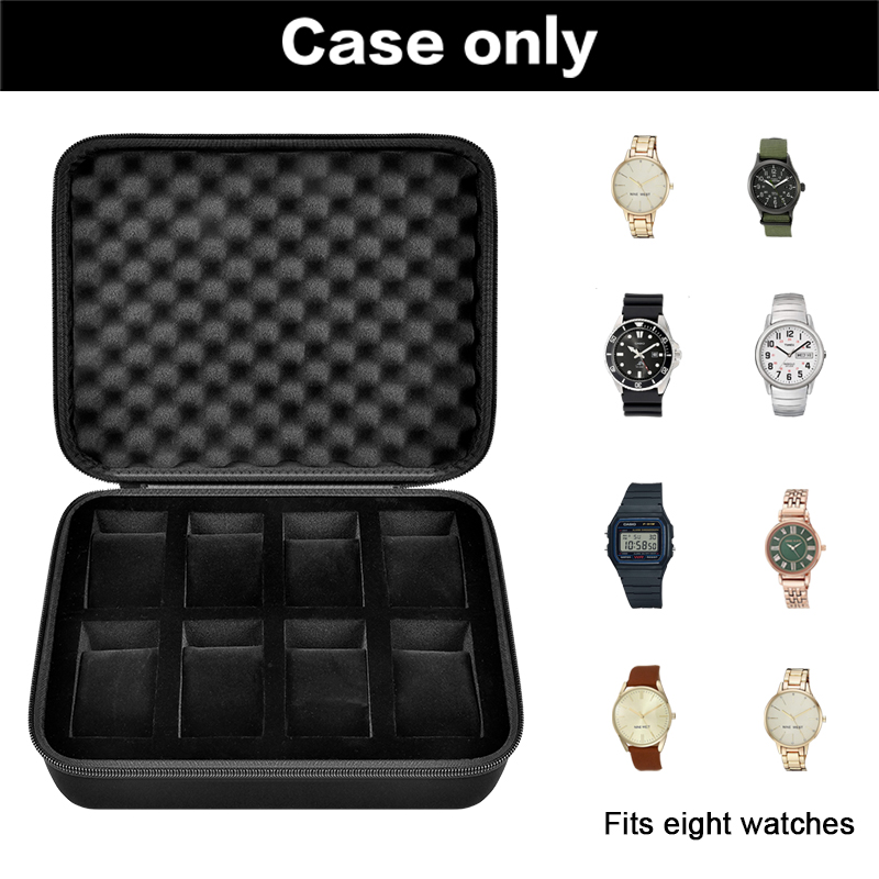 Watch Box Organizer for Men, Watch Storage Display Case Fits All Wristwatches and Smart Watches