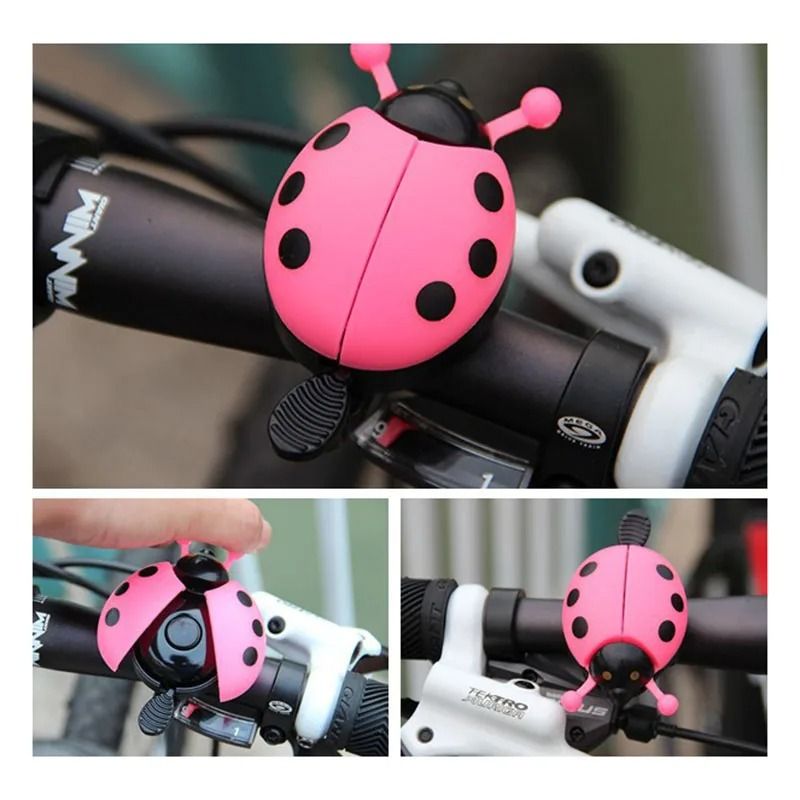 Cartoon Beetle Ladybug Bicycle Bell for Kids Bike Ride Horn Alarm