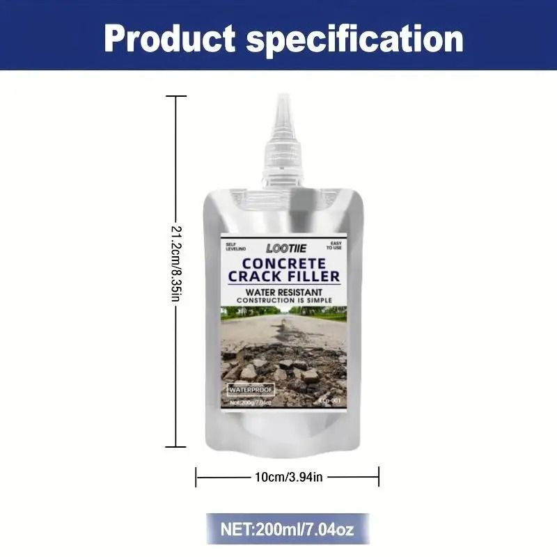 Self-Leveling Concrete Repair Adhesive – Quick-Drying Joint Sealant & Leakproof Shield