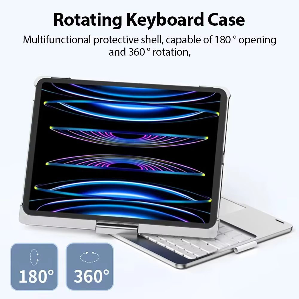 Magic Keyboard Case for iPad Pro & Air – Backlit Wireless Keyboard with Trackpad and Protective Cover