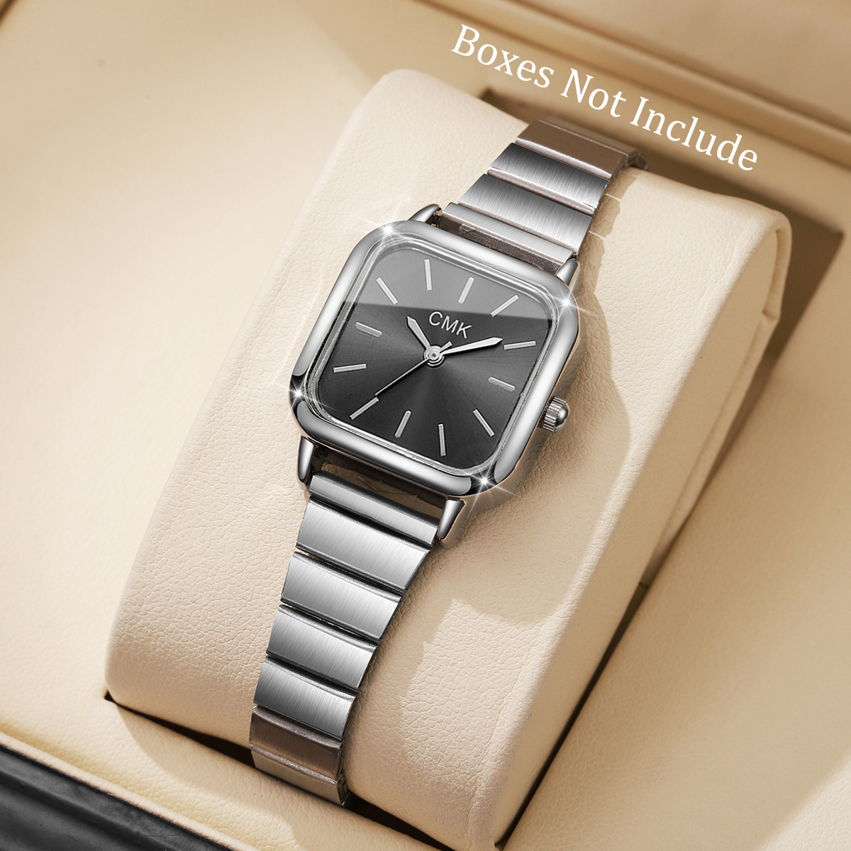Luxury Ultra thin Quartz Womens Wristwatch Fashion Square Design with Elegant Strap