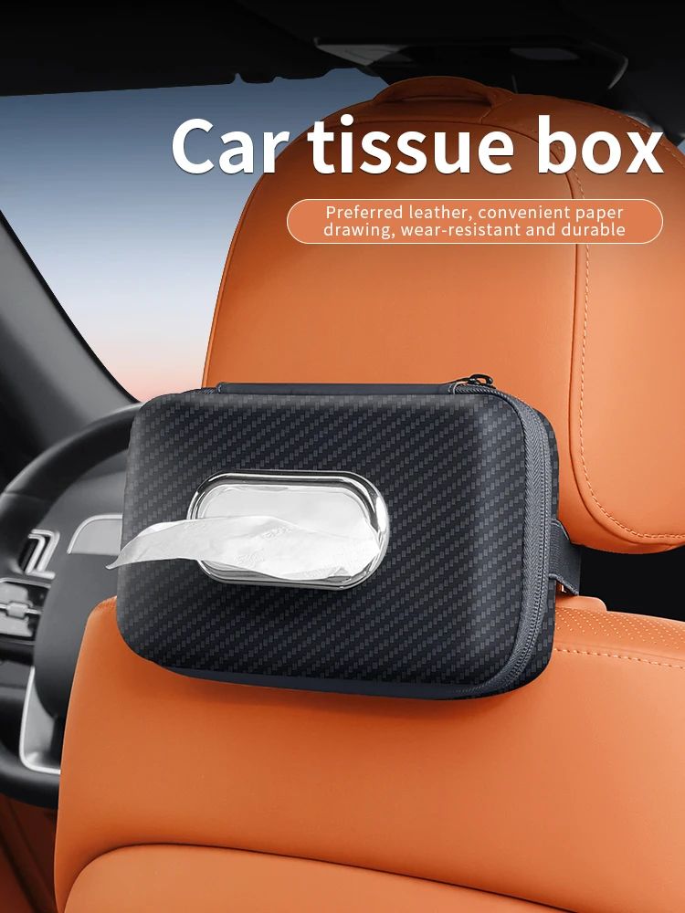 Multifunctional Car Tissue Box Holder Hanging Organizer