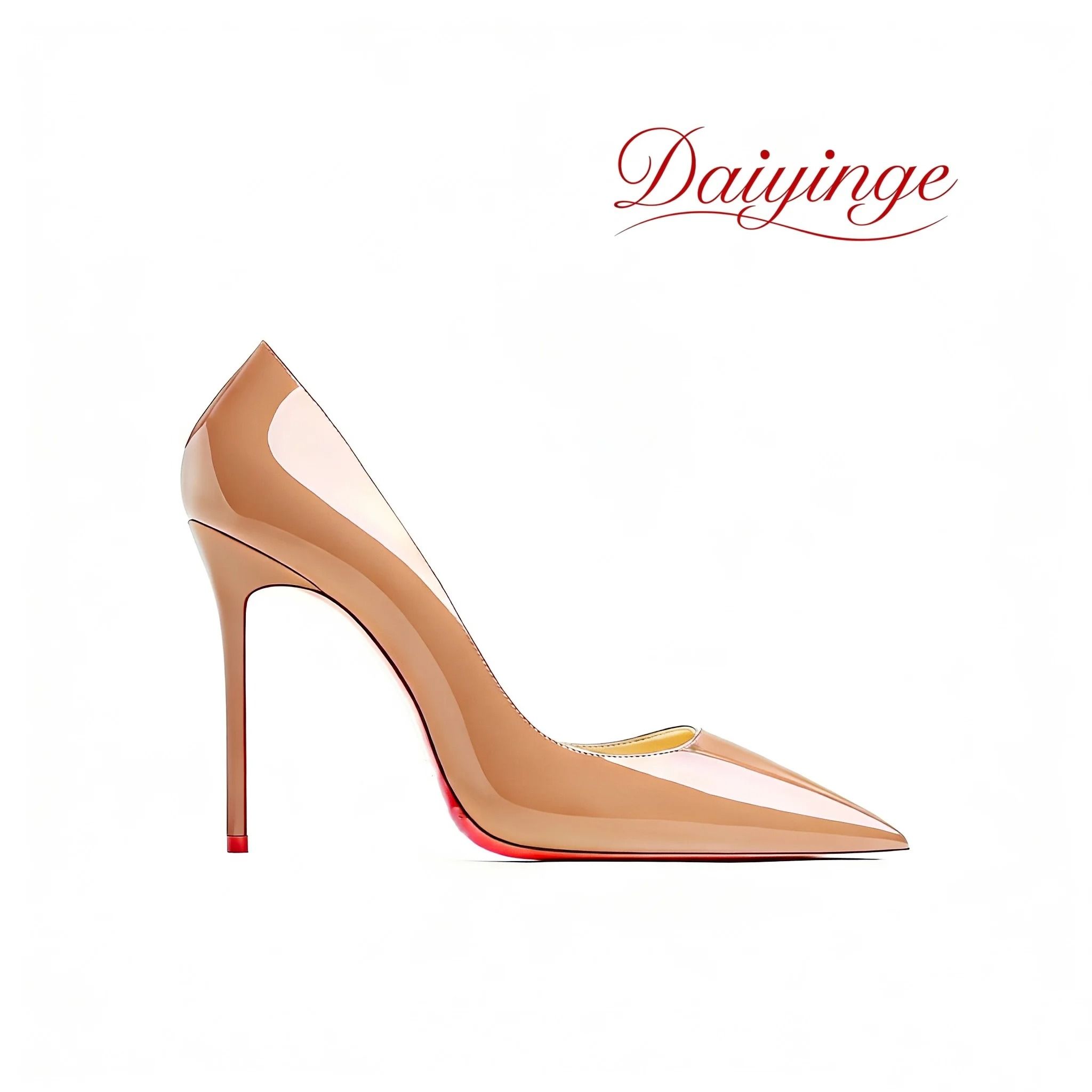 Luxury 12cm Red Bottom Heels Pointed Toe Stiletto Pumps for Party and Wedding