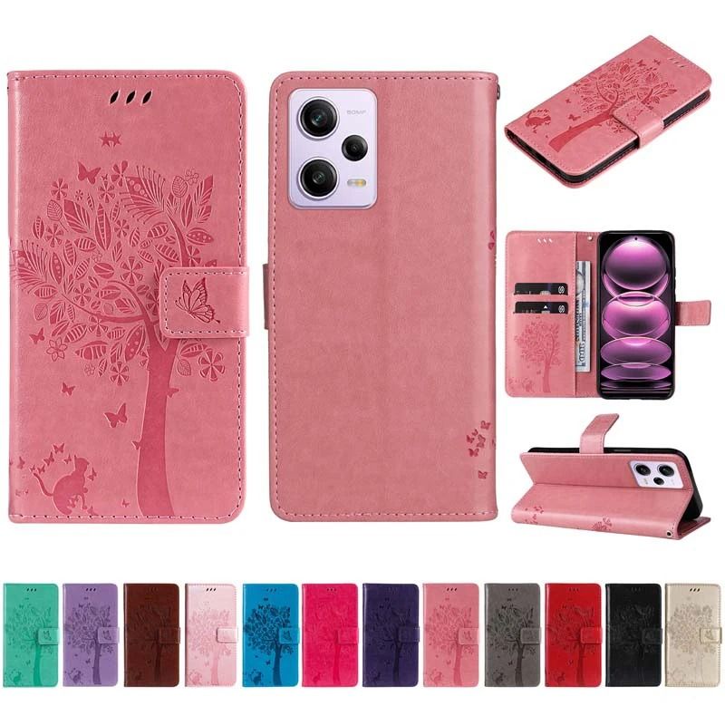 Leather Flip Wallet Phone Case with Card Holder