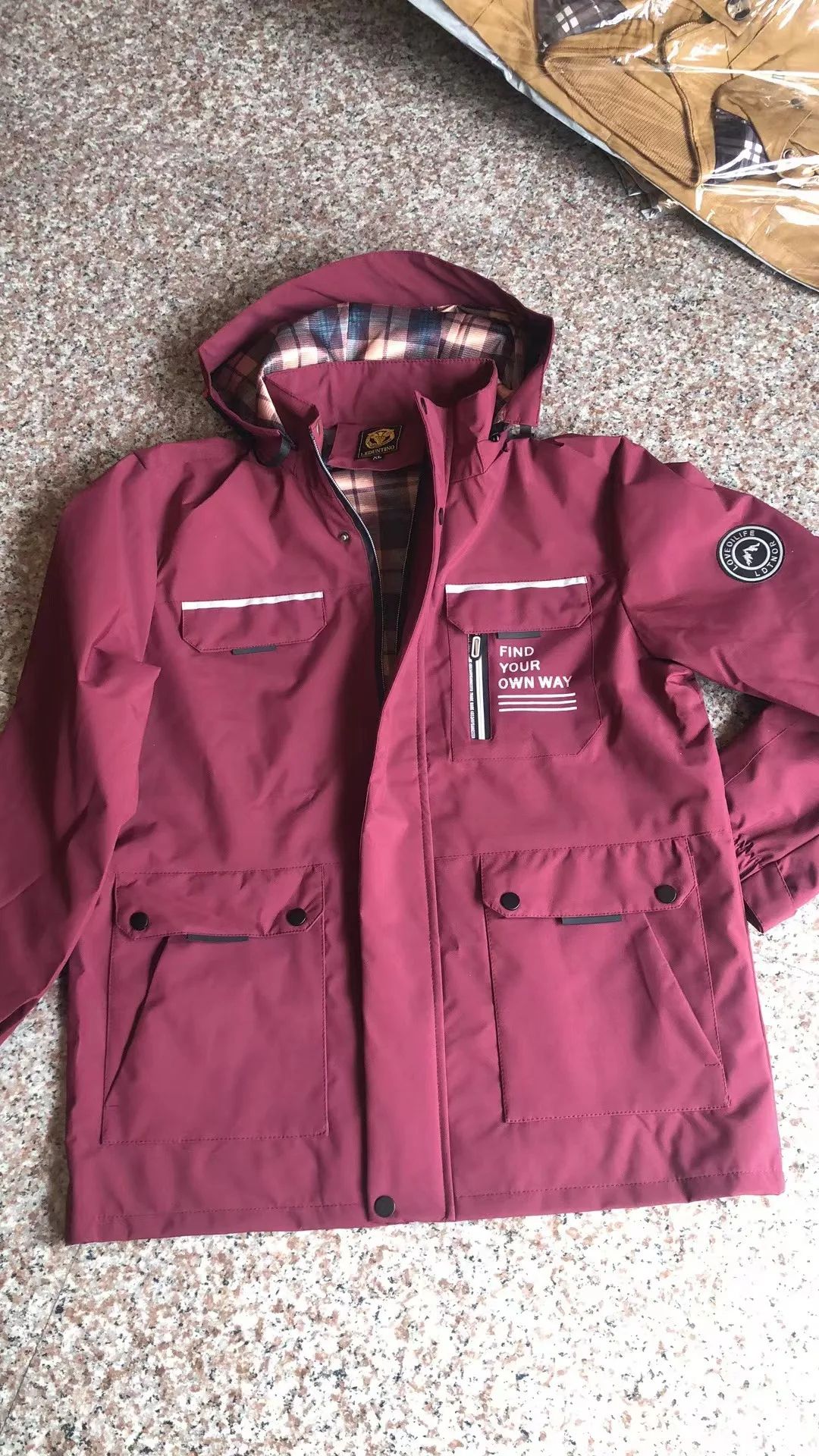 Mens Casual Waterproof Windbreaker Hooded Soft Shell Winter Jacket