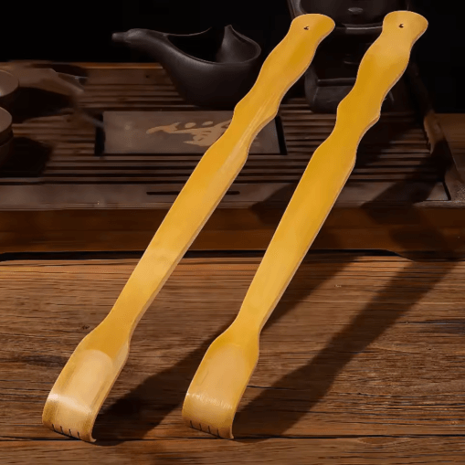 Bamboo Back Scratcher Massage Stick Long Wooden Body Scratching and Roller Aid