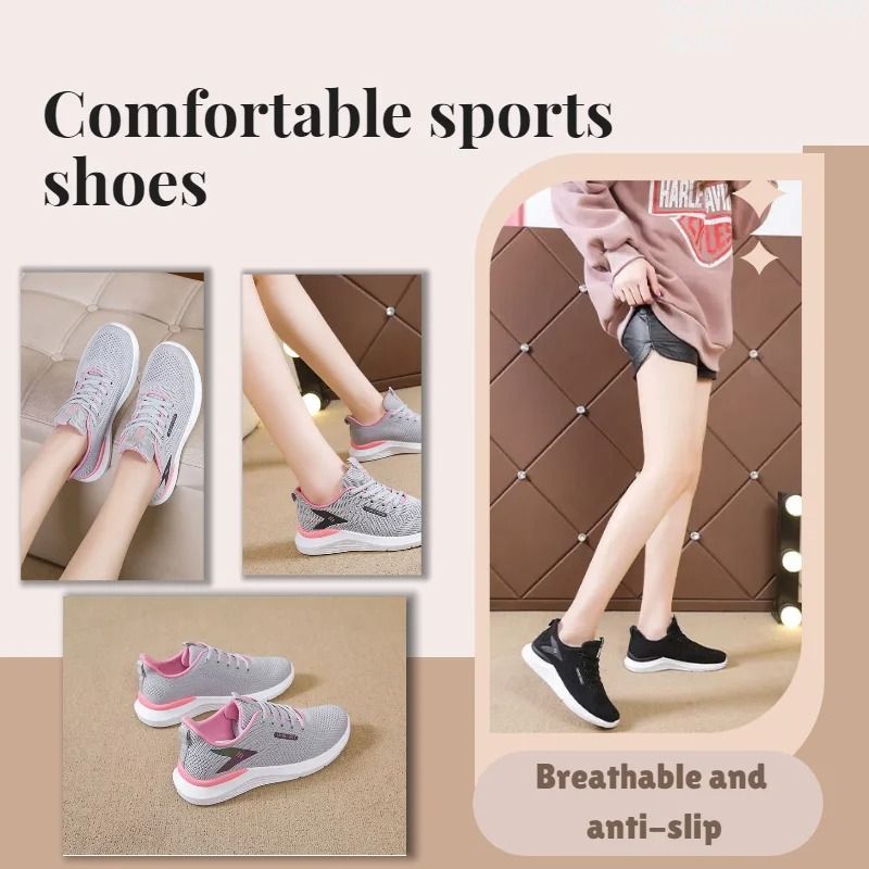 Womens Soft Sole Breathable Sneakers – Lightweight Anti-Slip Running and Walking Shoe