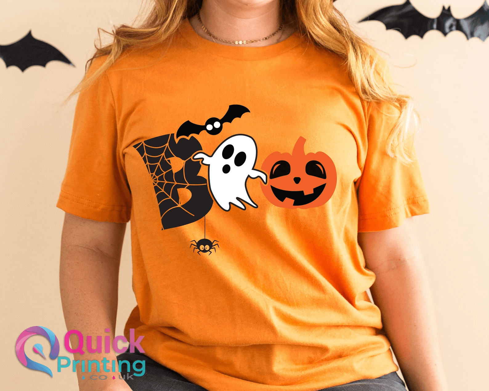 Boo Ghost Halloween Shirt for Women – Funny Spooky Graphic Tee Cute Halloween Gift Top