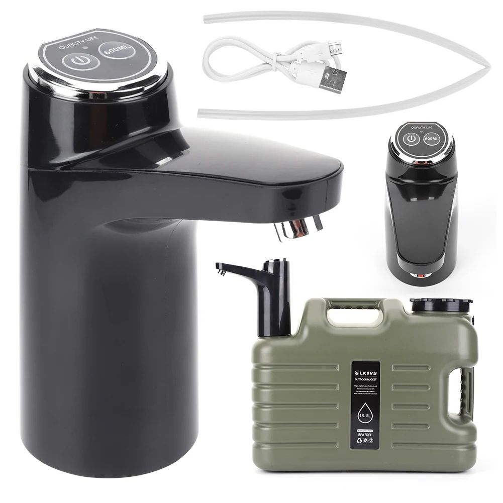 Portable Electric Water Pump Dispenser – Wireless One-Touch Water Pump for Camping and Home