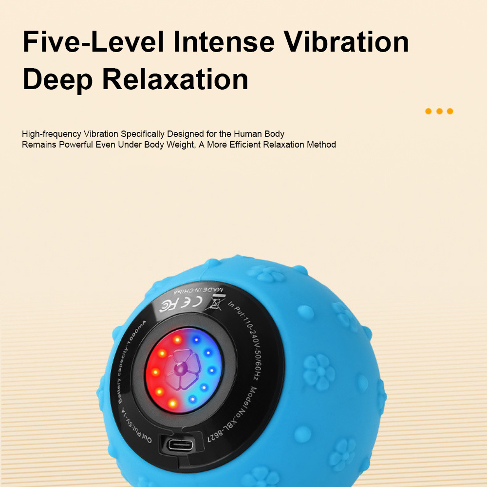 Sports Fitness Massage Ball, Electric Vibration Foot Massage, Facial Care Soothing Device, Home Gym Yoga