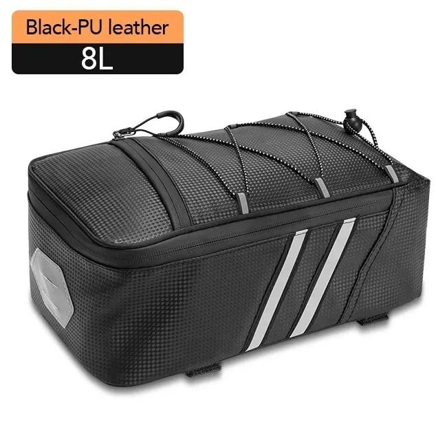 Waterproof Bicycle Rear Seat Bag with Large Capacity and Rain Cover