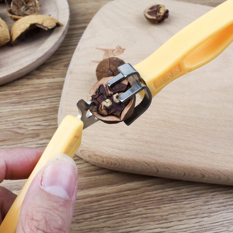 Multi-functional Nut Cracker & Walnut Sheller Durable Plastic Stainless Steel Tools for Home Kitchen