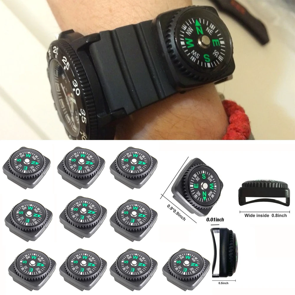 Wristband Compass Mini Survival Navigation Tool for Hiking Camping Travel