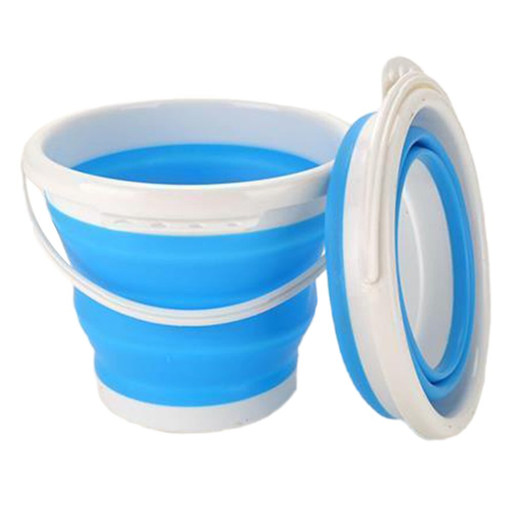 Portable Collapsible Bucket for Car Washing, Fishing, and Outdoor Travel, Folding Water Household Plastic Bucket, 3L Cap