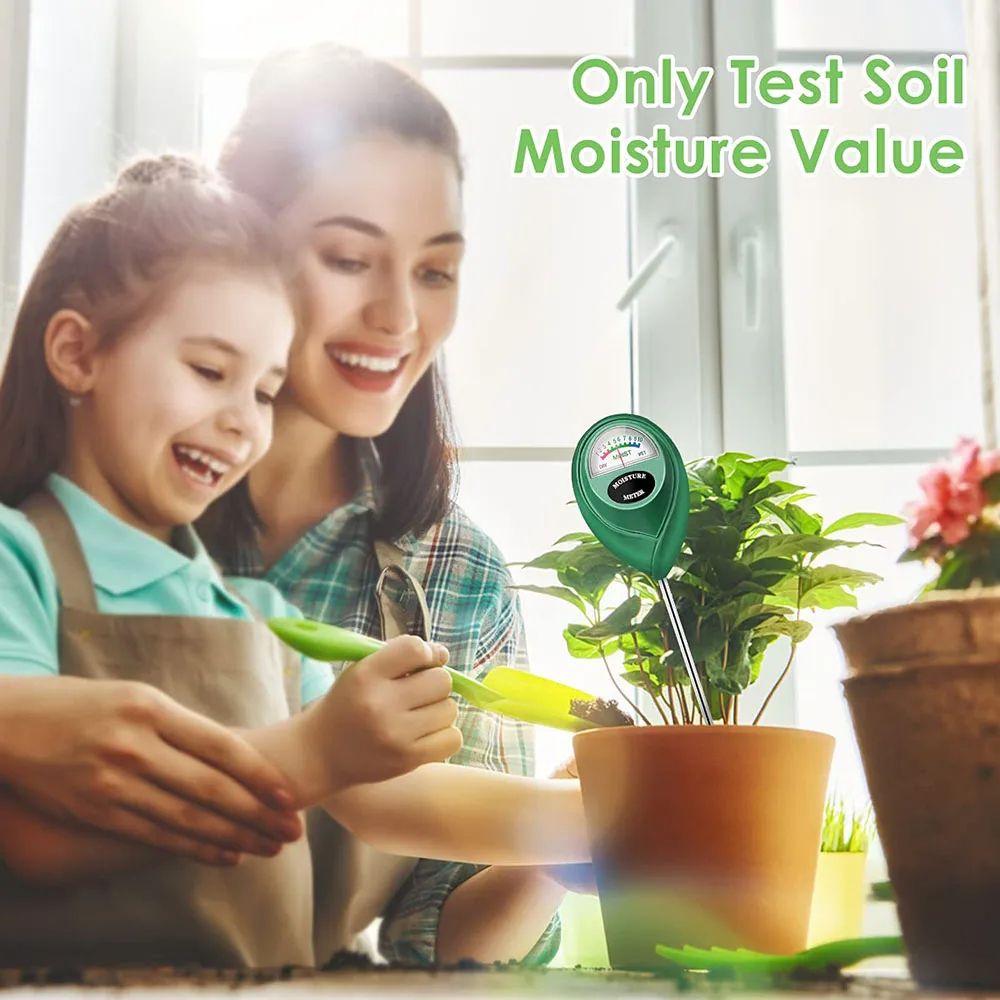 Soil Moisture Meter, Gardening Soil Hygrometer Sensor for House Plants & Lawn, Battery-Free Water Level Tester Tool