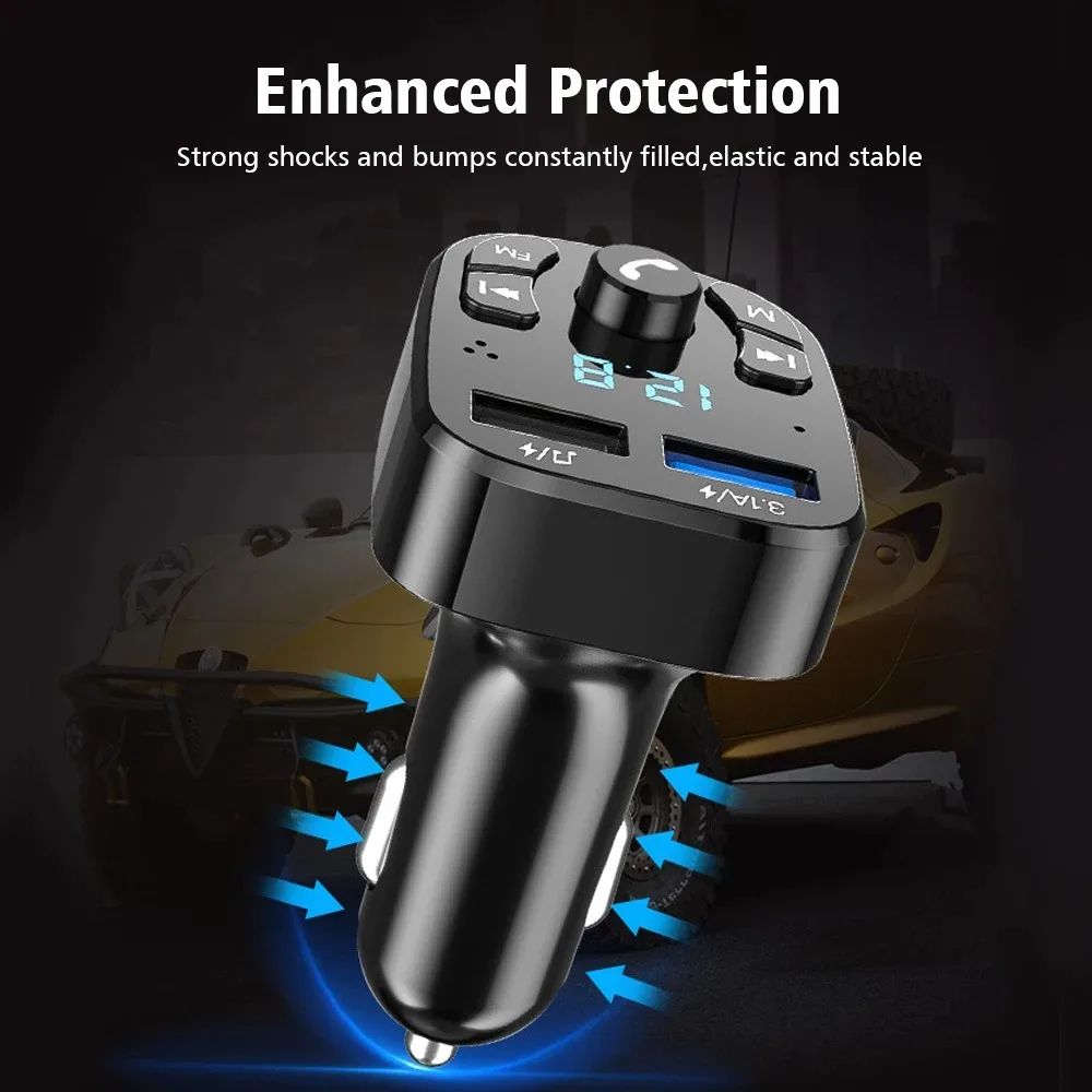 SmartDrive Bluetooth FM Transmitter & Dual USB Car Charger with Handsfree Calling