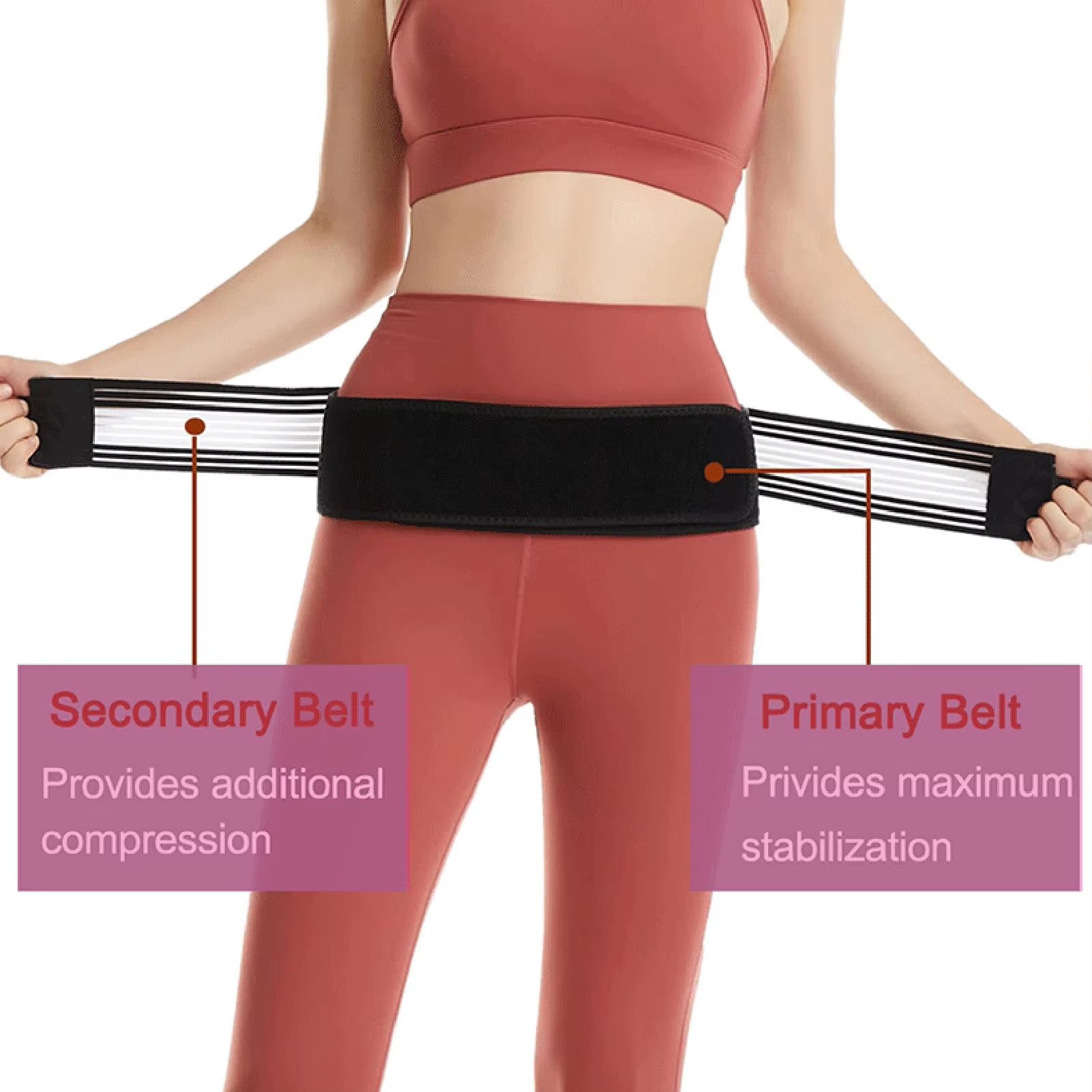 Adjustable Pelvic Support Belt for Women – Neoprene Sacroiliac Joint & Hip Brace for Lower Back Pain Relief and Posture