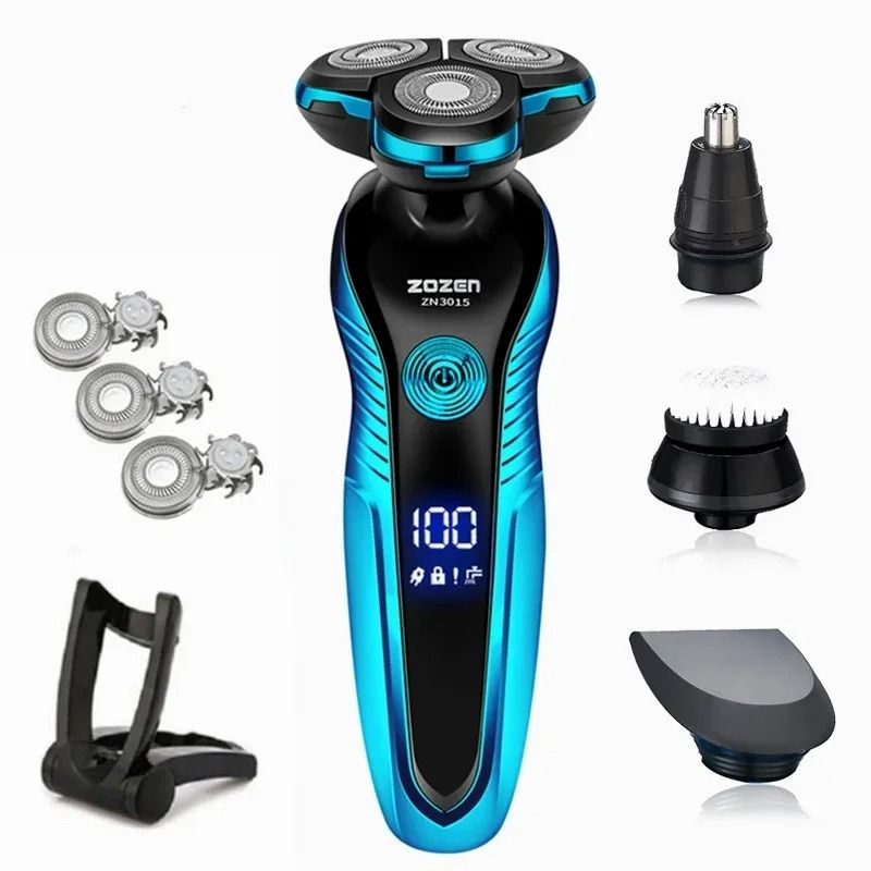 Rechargeable Electric Shaver for Men Wet Dry Beard Trimmer and Hair Clipper