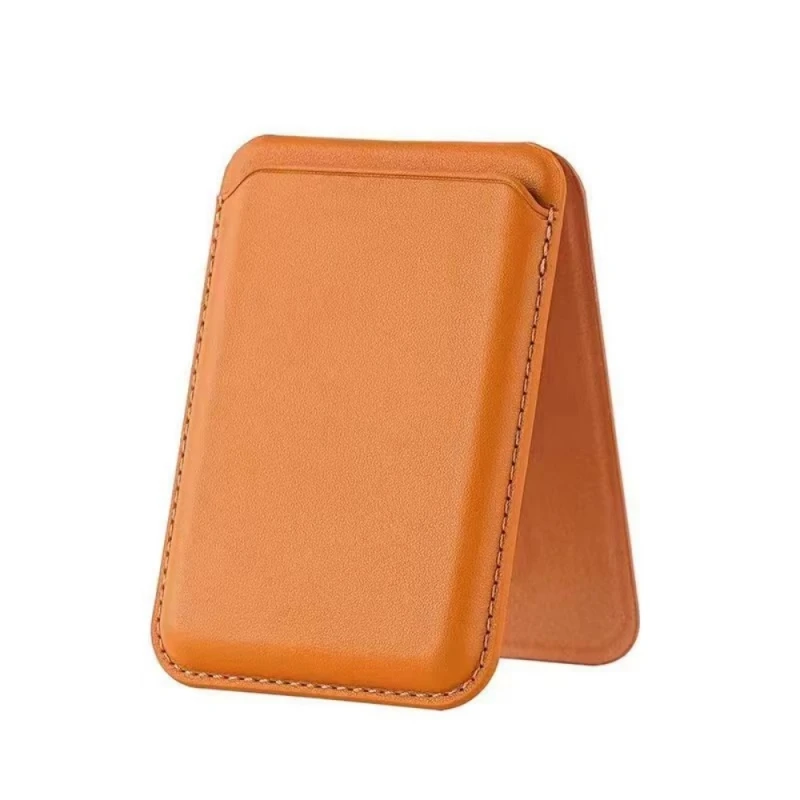 Leather Wallet With Strong Magnetic Hide Stand Case, Magsafe iPhone Card Holder Pocket Cover