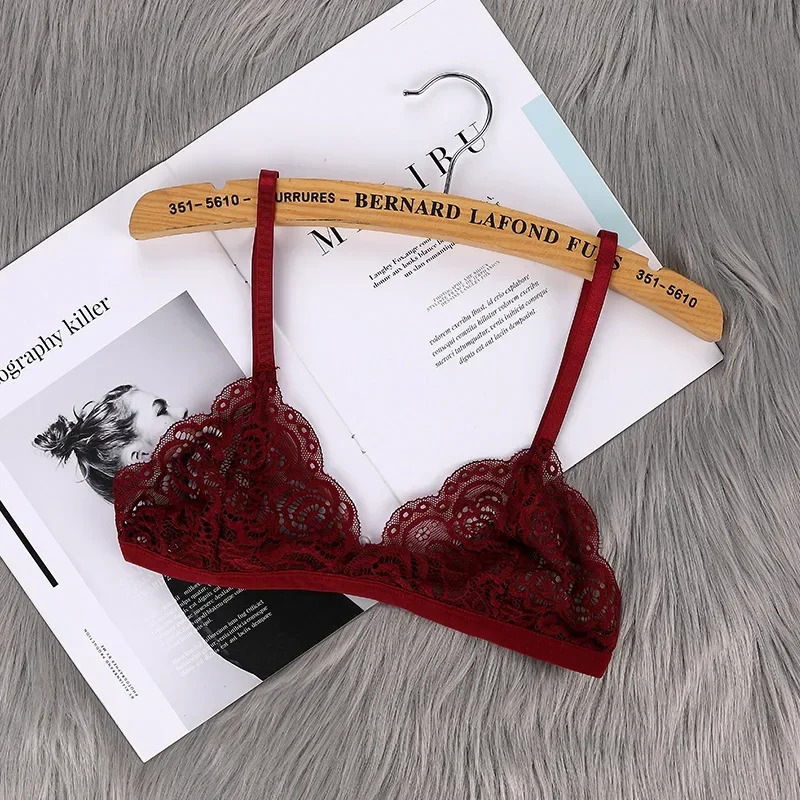 Women's Sexy Lace Lingerie, Thin Bra Without Chest Pad, Cutout Back Buckle Tube Top, Fashionable Women's Underwear