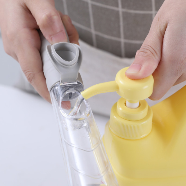 Efficient Kitchen Scrub Brush Set With Soap Dispenser