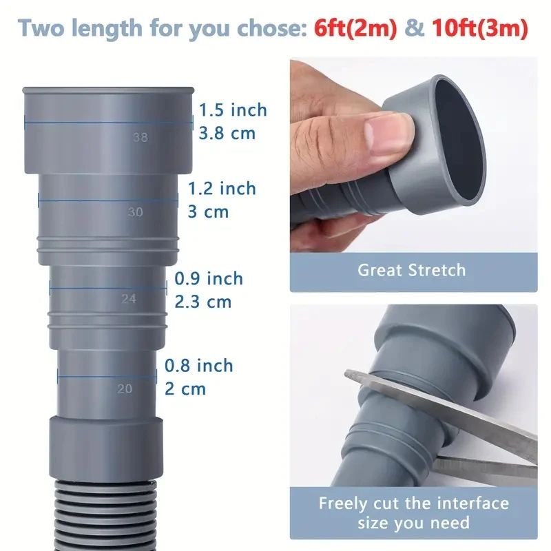 Flexible Washing Machine Drain Hose Extension
