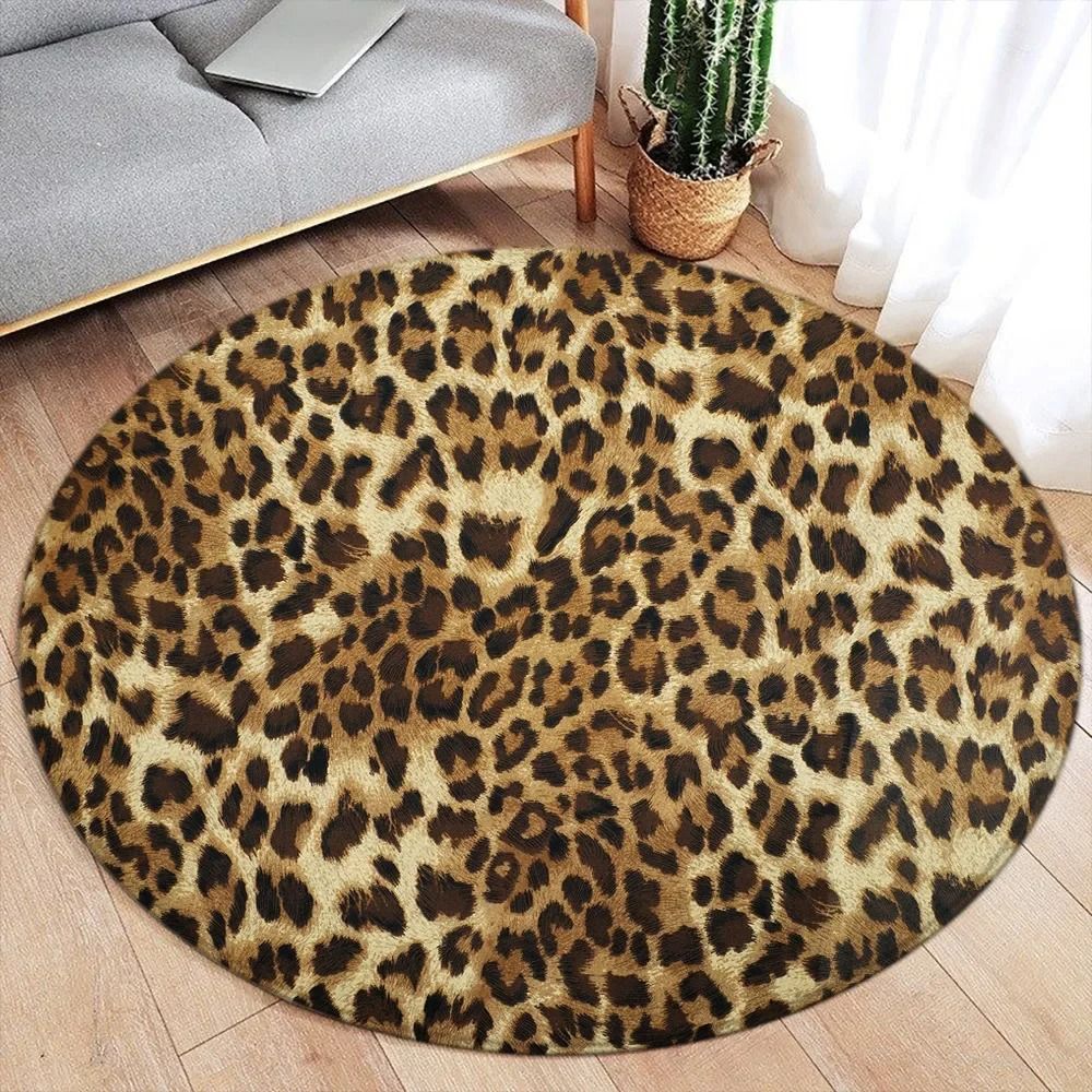 Exotic Narrative Textile – High-Definition Leopard Print Architectural Rug