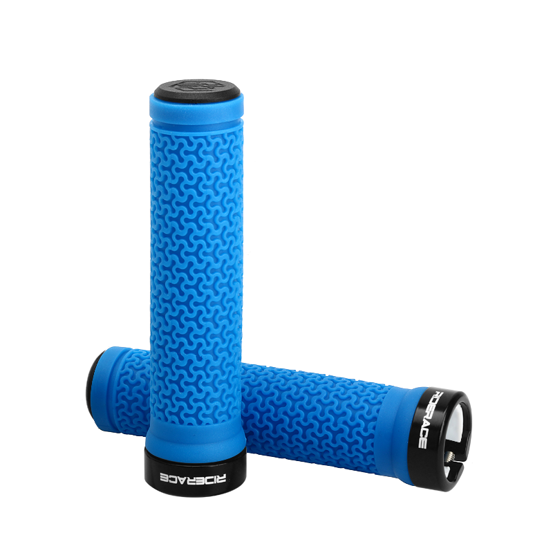 Premium MTB Bicycle Handlebar Grips Soft Non-Slip Rubber Locking Cover