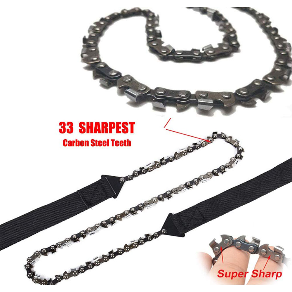 Survival Pocket Chainsaw Fast Wood Cutting Hand Saw for Outdoor Adventures