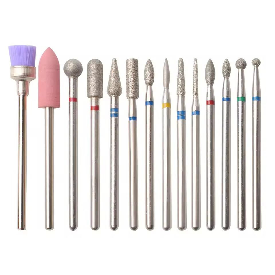 Nail Drill Bit Set 14 Piece Manicure Pedicure Polishing Tools