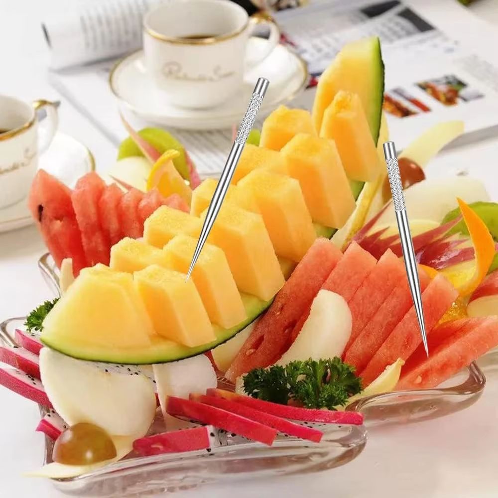 Stainless Steel Reusable Toothpick Set – Portable Metal Floss Picks for Clean Teeth Anywhere
