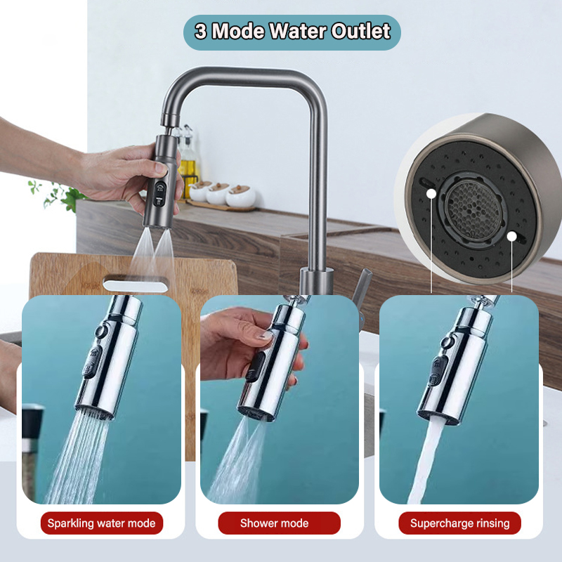 Faucet Extender Anti-Splash Aerator for Kitchen Sink