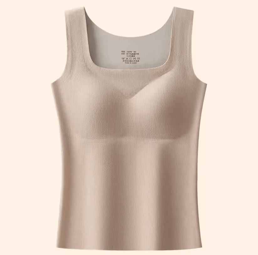 Velvet Thermal Tank with Built-in Chest Pad