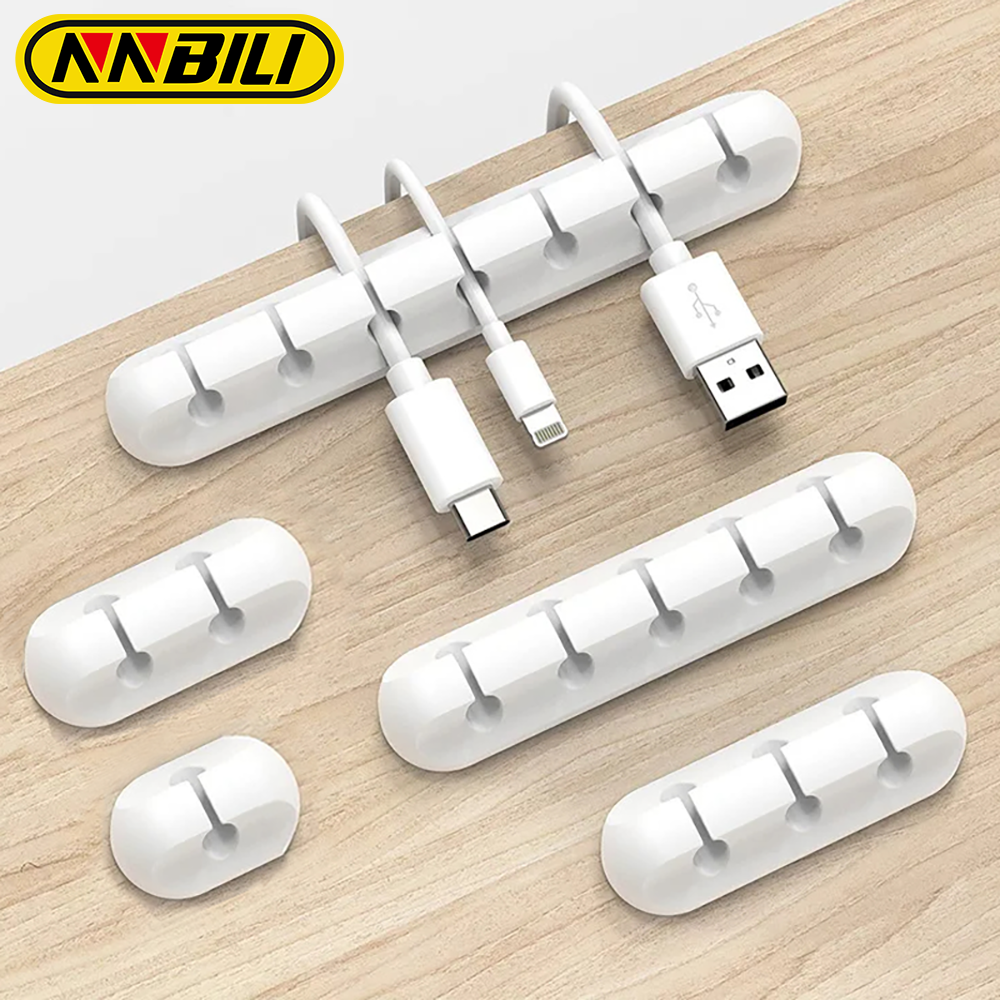Silicone Cable Cord Organizer USB Cable Winder Self Adhesive Management Clips for Mouse Keyboard Headset