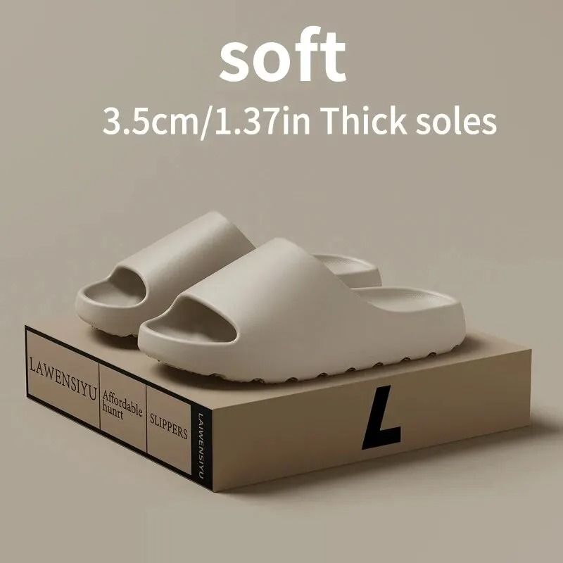 Cloud-Feel Thick-Soled Coconut Slippers – Non-Slip Summer Sandals