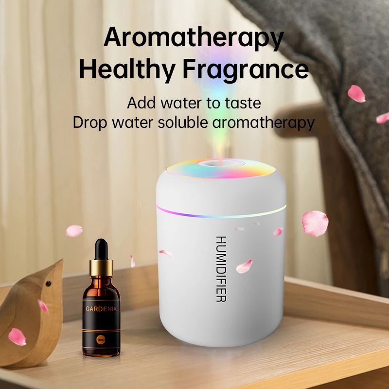 Mini USB Air Humidifier Aroma Diffuser with Light