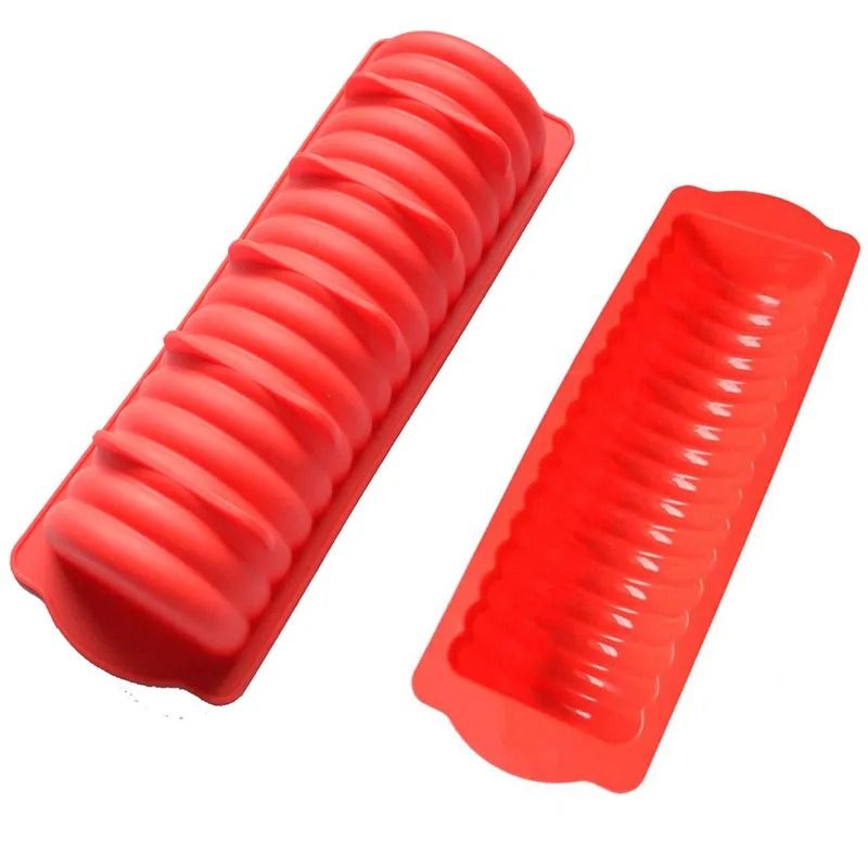 Long Caterpillars Cake Mousse Bread Loaf Silicone Mold